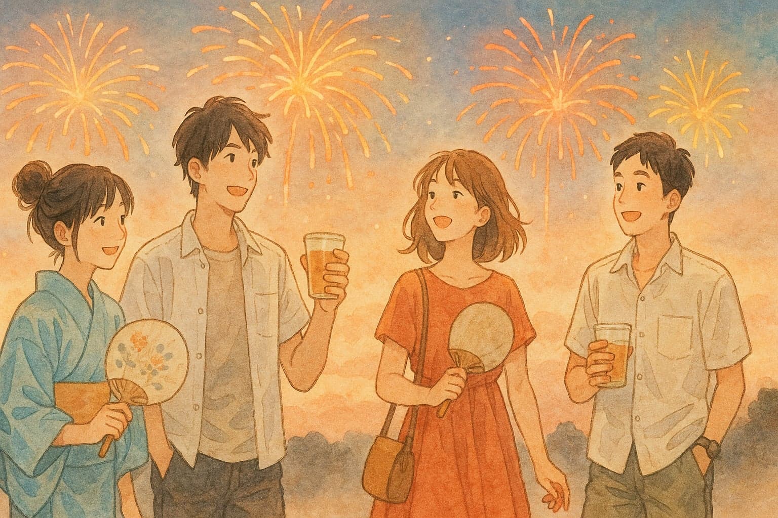 花火大会の服装ガイド【浴衣以外も・レディース/メンズのカジュアル私服】