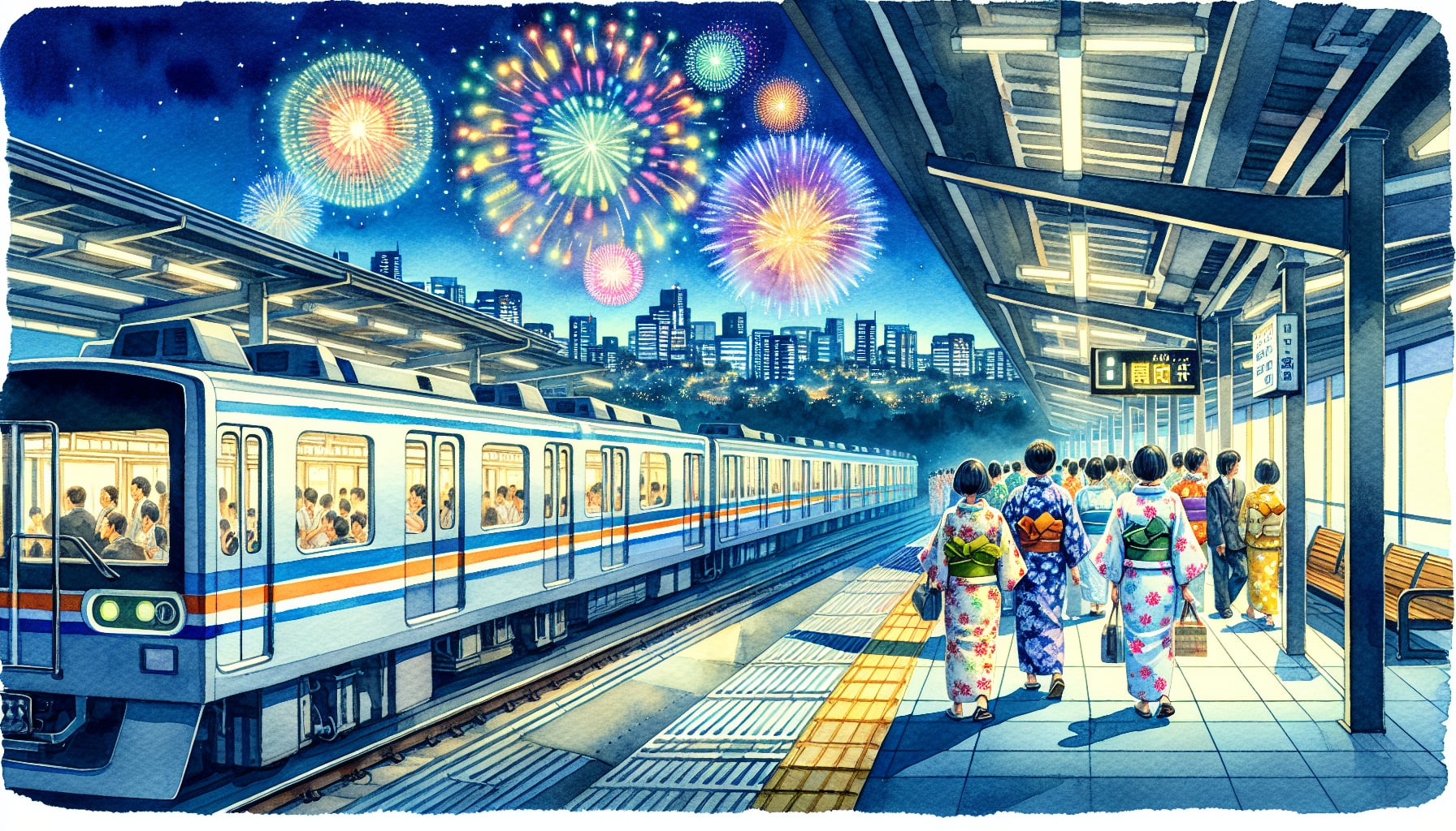 駅近花火大会